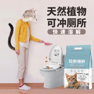 綠茶原生除臭結(jié)團(tuán)豆腐貓砂6L