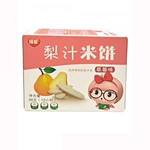 暖馨梨汁米餅-草莓味