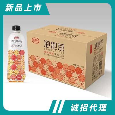 花花牛泡泡茶蜜桃烏龍茶味飲料500ml×15瓶