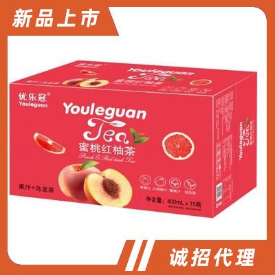 優(yōu)樂冠蜜桃紅油茶400mlX15
