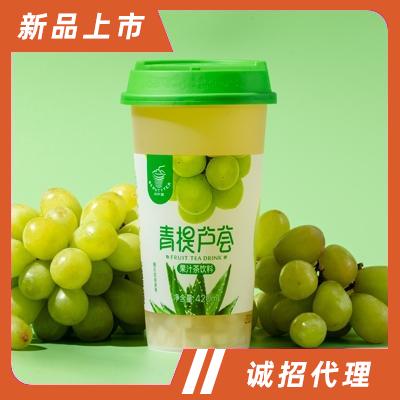 單記小葉妍果汁茶飲料青提蘆薈茶420ml