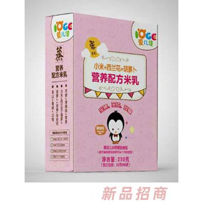 愛兒佳營養(yǎng)配方米乳盒裝-小米+西蘭花+胡蘿卜