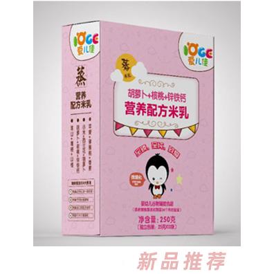 愛兒佳營養(yǎng)配方米乳盒裝-胡蘿卜+核桃+鋅鐵鈣