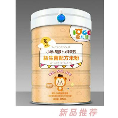 愛兒佳益生菌配方米粉罐裝-小米+胡蘿卜+鋅鐵鈣