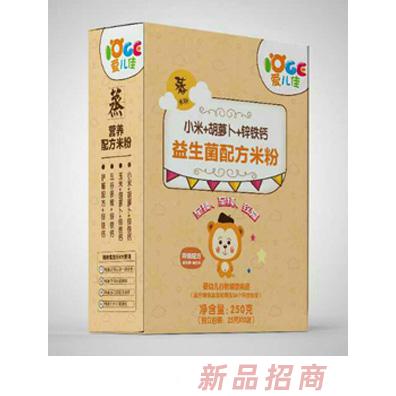 愛兒佳益生菌配方米粉盒裝-小米+胡蘿卜+鋅鐵鈣