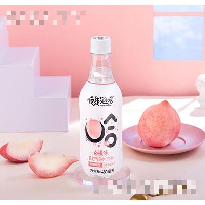夜線泡哈白桃味蘇打氣泡水450ml