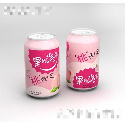 藍都桃汽十足蜜桃味碳酸飲料320ml