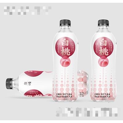 岸時(shí)白桃味蘇打氣泡水480ml