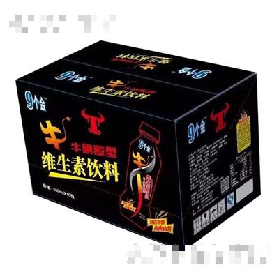 9個(gè)金?；撬嵝途S生素飲料600mlx15瓶