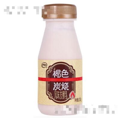伊利風(fēng)味發(fā)酵乳褐色炭燒酸奶200g