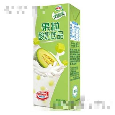 伊利優(yōu)酸乳果粒酸奶飲品哈密瓜味245g
