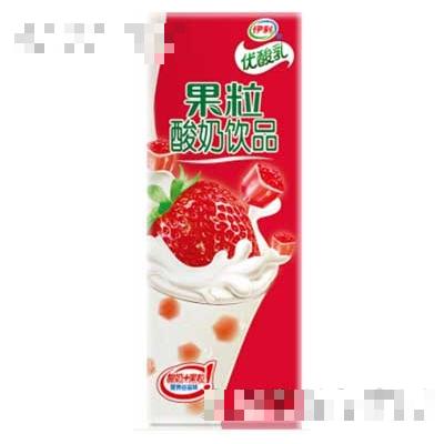 伊利優(yōu)酸乳果粒酸奶飲品草莓味245g