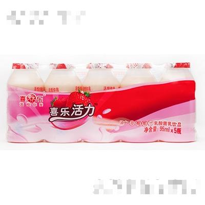 喜樂(lè)活力草莓果汁乳酸菌95mlX5瓶