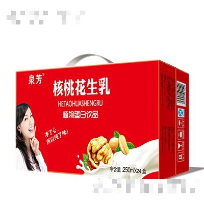 泉芳核桃花生乳植物蛋白飲料250mlx24盒（紅）