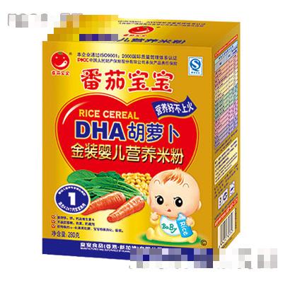 番茄寶寶DHA胡蘿卜金裝嬰兒營養(yǎng)米粉280g