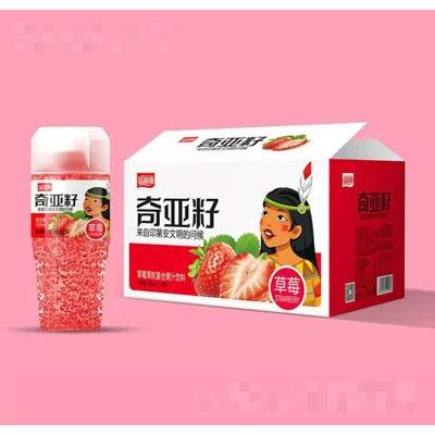 益和源奇亞籽草莓果粒復合果汁飲料