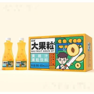 國(guó)傲大果粒芒黃桃汁果粒飲料400mlX15瓶