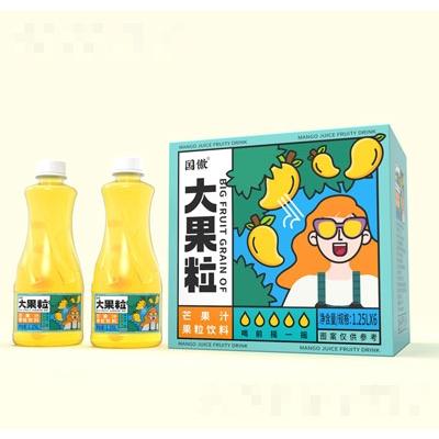 國(guó)傲大果粒芒果汁果粒飲料1.25LX6瓶