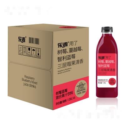 樂源壹品樹莓藍(lán)莓混合果汁1.08LX6