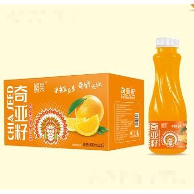 媚果奇亞籽香橙果粒復(fù)合果汁飲料400ml×15