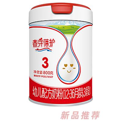 天山珍潤(rùn)春芽蓓護(hù)幼兒配方奶粉（12-36月齡，3段）800克聽裝