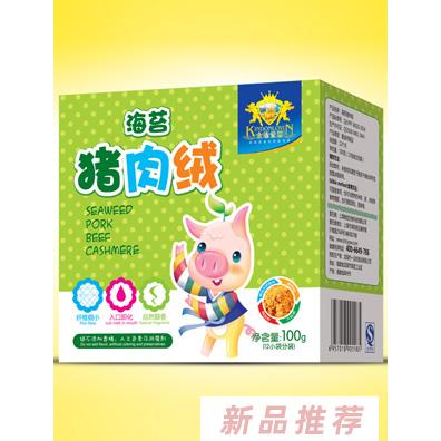 金盾愛嬰特級(jí)全蝦海苔豬肉胡蘿卜牛肉深海鱈魚肉絨盒裝100g