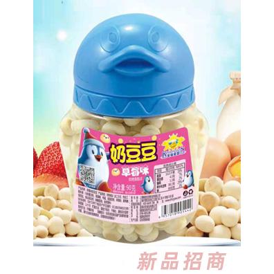 金盾愛嬰酸奶蛋奶草莓味奶豆豆90g溶豆小零食代理