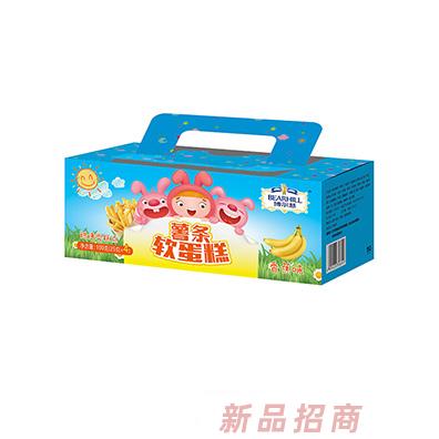 博爾慧原味香蕉味薯條軟蛋糕100g兒童面包小零食代理