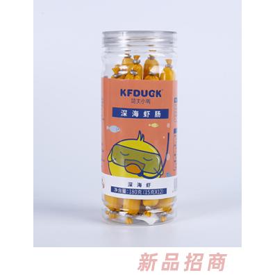 功夫小鴨深海蝦腸魚腸三文魚鱈魚罐裝小零食180g