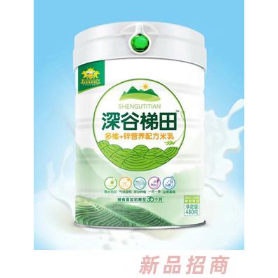 金盾愛(ài)嬰深谷梯田益生菌-多維+鋅-維A+鐵-維D+鈣營(yíng)養(yǎng)配方米乳480g