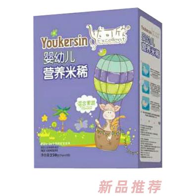 優(yōu)可欣嬰幼兒營(yíng)養(yǎng)米稀益生元-鐵鋅鈣-乳清蛋白-混合果蔬配方