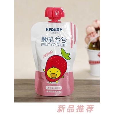 功夫小鴨酸奶兮兮黃桃芒果草莓原味酸乳兮兮100g