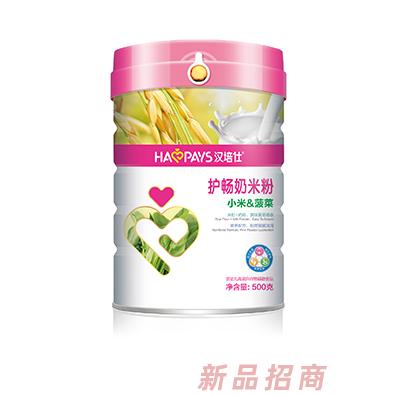 漢培仕金裝護(hù)腸小米紫薯+菠菜+玉米+胡蘿卜奶米粉聽(tīng)裝