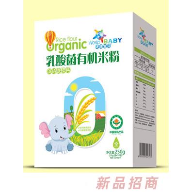 環(huán)球?qū)氊惾樗峋袡C(jī)米粉盒裝DHA鐵鋅鈣胡蘿卜蘋(píng)果淮山薏米雙益益生元250g