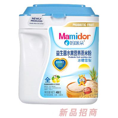 媽咪朵冰糖雪梨蘋果燕麥果蔬多維香橙胡蘿卜益生菌水果營養(yǎng)蒸米粉