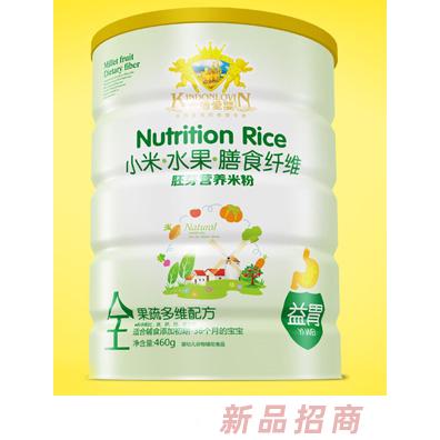 金盾愛(ài)嬰小米水果膳食纖維淮山薏米全果蔬多維鈣鐵鋅AD強(qiáng)健配方胚芽營(yíng)養(yǎng)米粉（聽(tīng)）460g