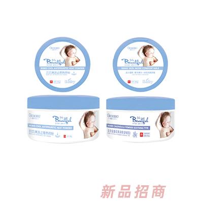 橙色貝貝嬰幼兒爽身粉 玉米粉松花粉熱痱粉溫和呵護(hù)