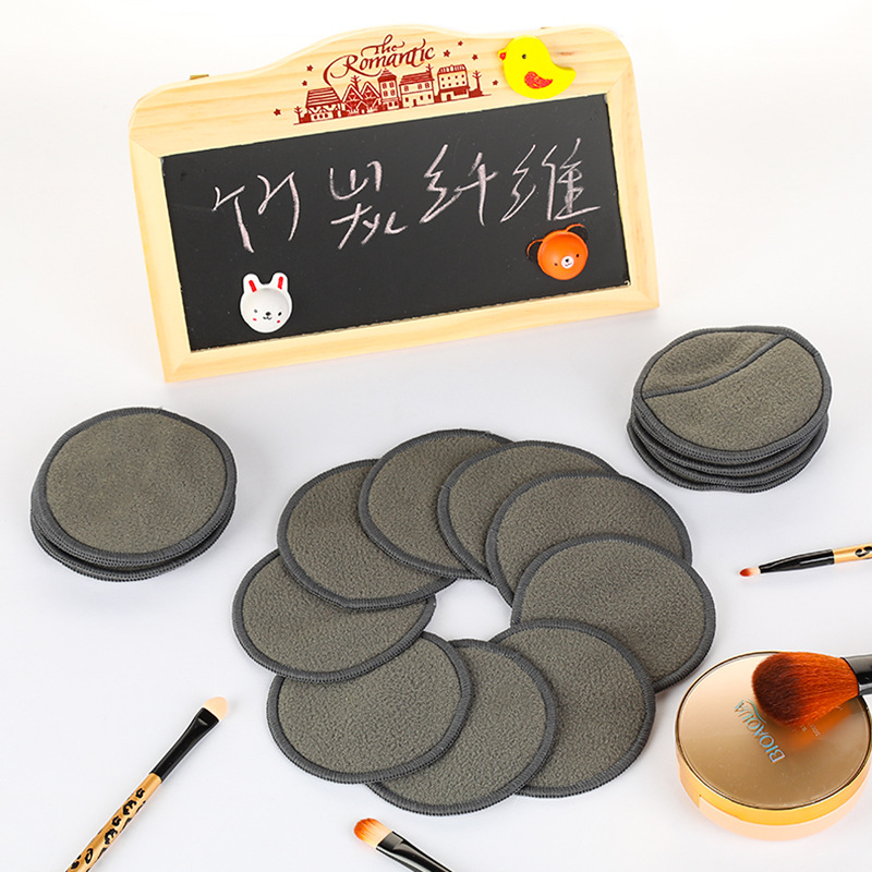 跨境亞馬遜熱銷(xiāo)竹炭卸妝棉廠家批發(fā)可洗卸妝墊可重復(fù)使用卸妝墊OEM代加工