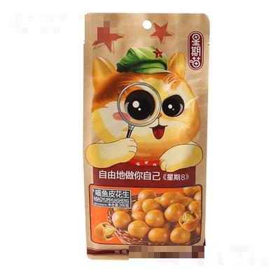 星期八魚(yú)皮花生休閑炒貨零食