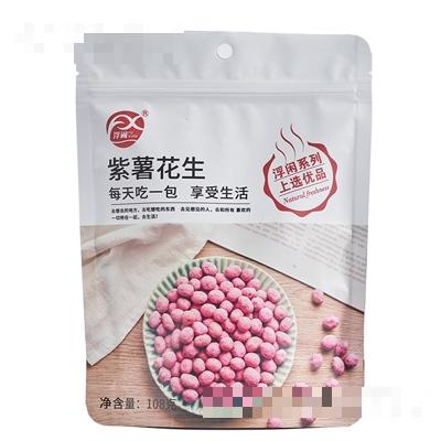 浮閑紫薯花生180g袋裝辦公零食小吃花生米堅(jiān)果炒貨