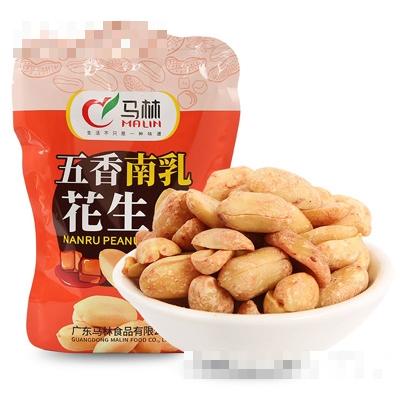 馬林食品五香南乳花生袋裝75克堅(jiān)果炒貨食品