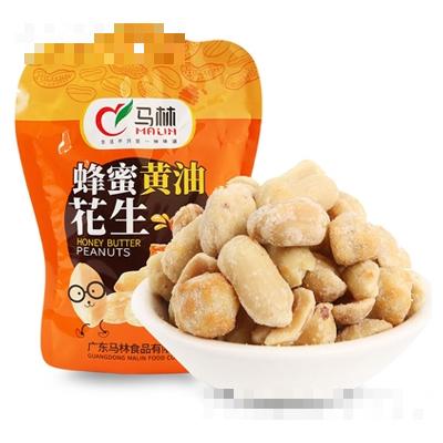 馬林食品蜂蜜黃油花生袋裝75克堅(jiān)果炒貨食品